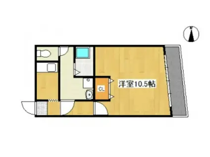 エンゼル33(1K/2階)の間取り写真