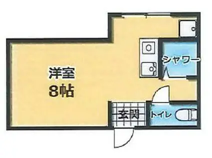 富士ビル(ワンルーム/1階)の間取り写真