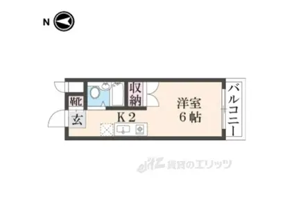 コーポ天神(1K/3階)の間取り写真