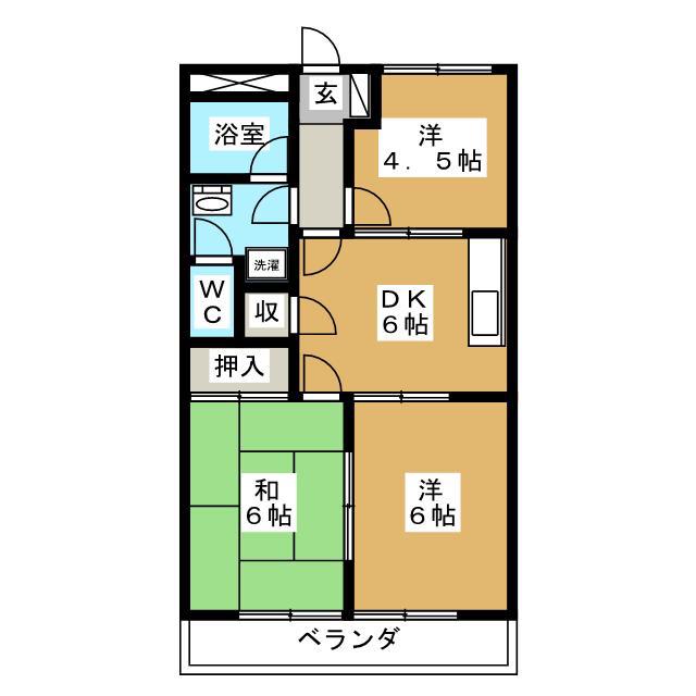 メゾンエクセル(3DK/3階)の間取り写真