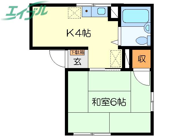 アーバン88(1K/2階)の間取り写真