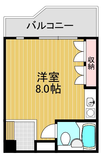 シャローム山城(ワンルーム/3階)の間取り写真