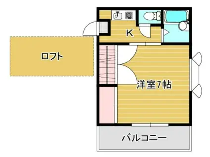 ウイングピア柳瀬(1K/2階)の間取り写真