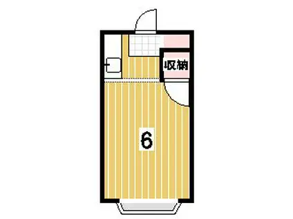 薄木マンション(ワンルーム/3階)の間取り写真