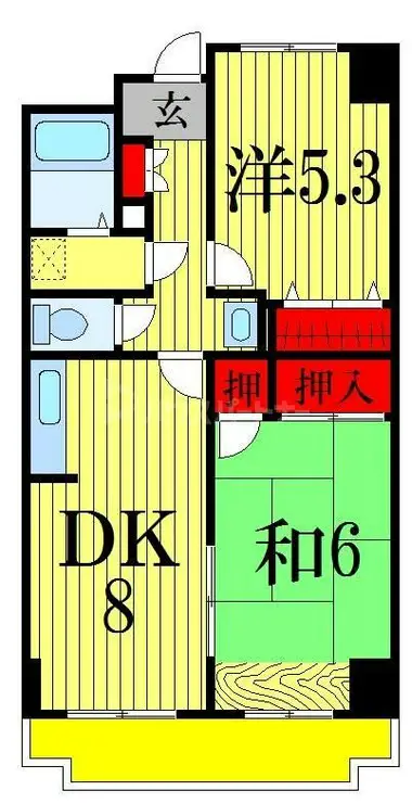 グラースマロニエ 6階階 間取り