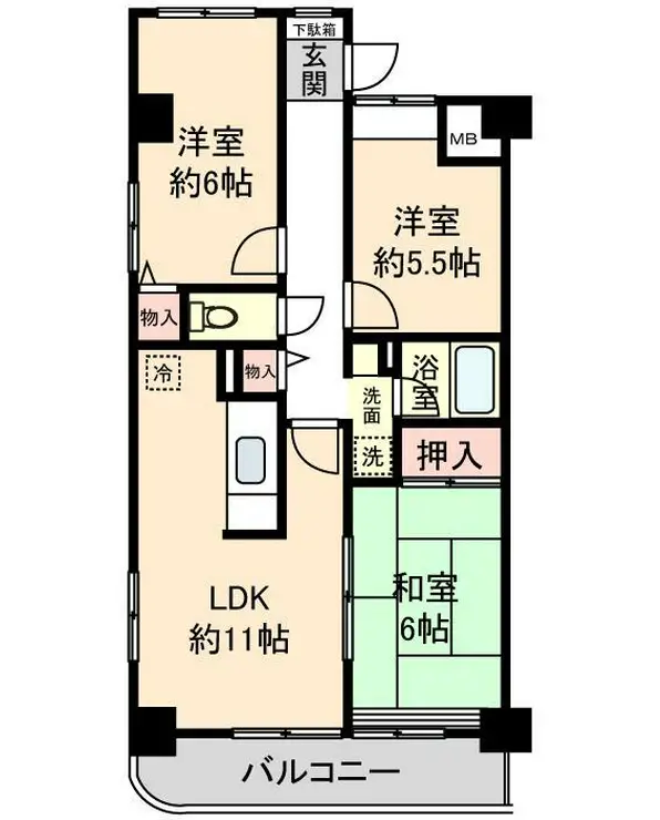 シャトー上清戸 2階階 間取り