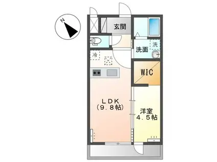 グレイスコート(1LDK/1階)の間取り写真