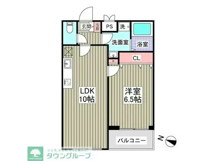 グランドール大宮(1K/2階)の間取り写真