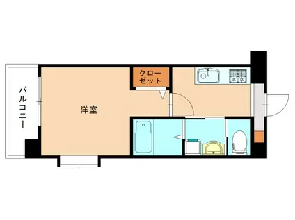 さくら館(1K/6階)の間取り写真