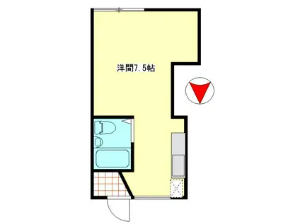 サンケイマンション第2ビル(ワンルーム/4階)の間取り写真