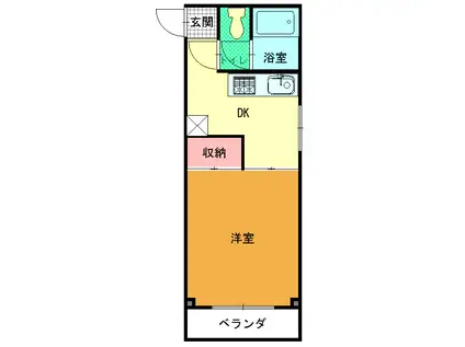 ハイツモンシェリー(1DK/1階)の間取り写真