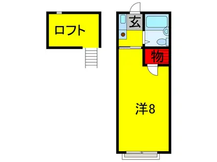 サンセール陽光A・B(1K/1階)の間取り写真