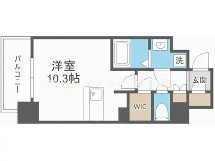 メルディア大正D.C(ワンルーム/13階)の間取り写真