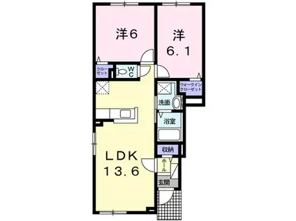 リオマーニ スール(2LDK/1階)の間取り写真