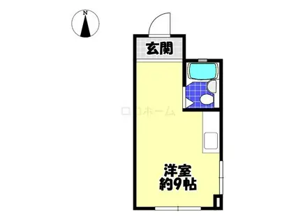 タイキマンション(ワンルーム/2階)の間取り写真