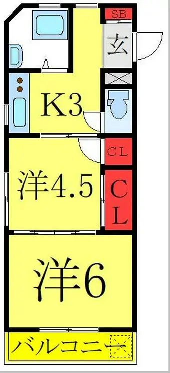 ハウス・コットンテール 3階階 間取り
