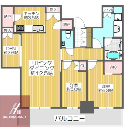シエリアタワー大阪堀江(3LDK/42階)の間取り写真