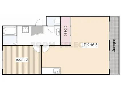 ピアネーズ上社2号棟(1LDK/3階)の間取り写真