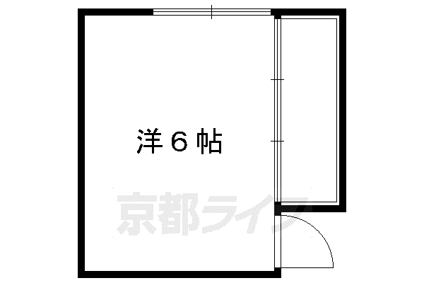 下鴨IVY(ワンルーム/1階)の間取り写真