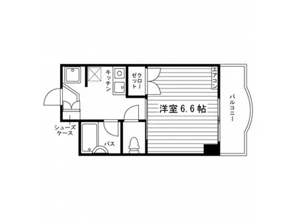 セントアトラス(1K/1階)の間取り写真