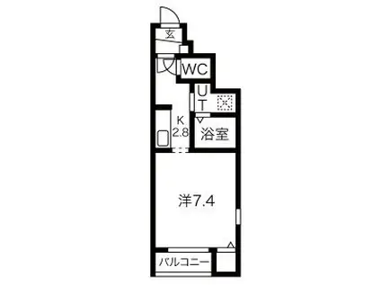 MAGIK(1K/1階)の間取り写真