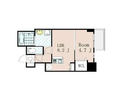 DCガーデン京都西(1LDK/5階)の間取り写真