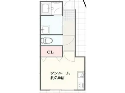 リープラス赤穂II(ワンルーム/1階)の間取り写真