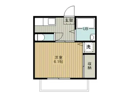 ロワイヤル相互(1K/1階)の間取り写真