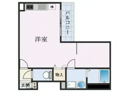 BRANCHE宇品(ワンルーム/4階)の間取り写真