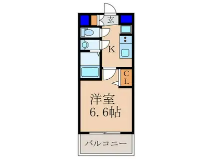 プレサンス西中島南方セレスト(1K/6階)の間取り写真