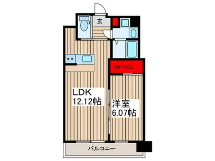 プレジオ川口(1LDK/3階)の間取り写真