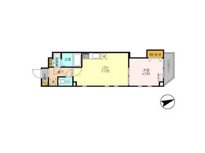 シャリマー ディス(1LDK/1階)の間取り写真