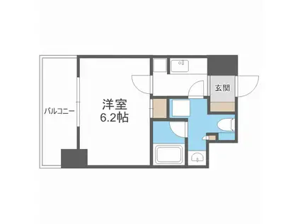 セイワパレス大今里(1K/7階)の間取り写真