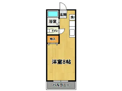 昭栄マンション(ワンルーム/4階)の間取り写真