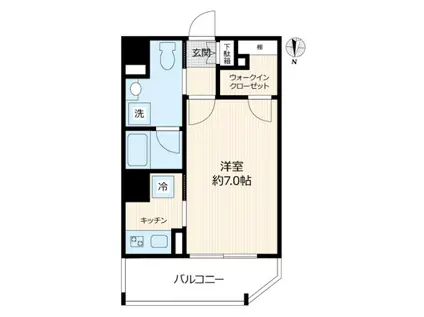 LOG赤塚(1K/3階)の間取り写真