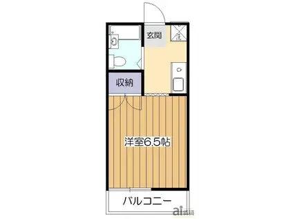 サンアベニュー弥生2(1K/1階)の間取り写真