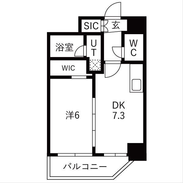 エステムコート新梅田(1DK/3階)の間取り写真