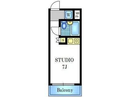 ダイアパレス吉野町第II(ワンルーム/1階)の間取り写真