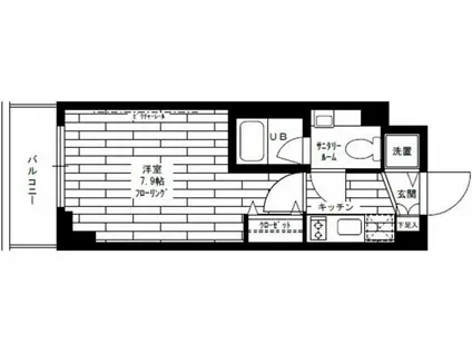 ステージグランデ大泉学園(1K/3階)の間取り写真