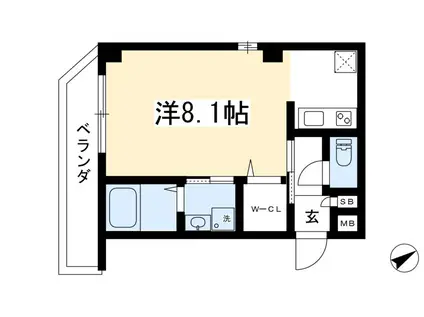 ARTISAN北大路(1K/2階)の間取り写真