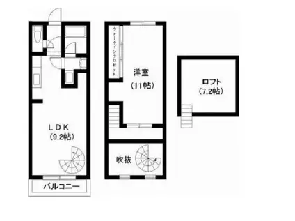 ヴィラスールI(1LDK/1階)の間取り写真