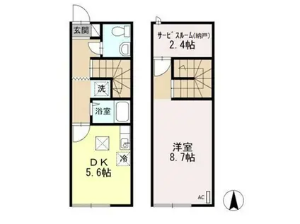 スプリングガーデンA(1SLDK/1階)の間取り写真