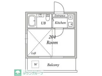 ライフピアシュピーレ(1K/2階)の間取り写真