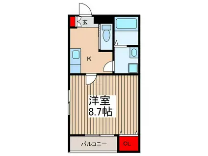 樹ーITSUKIー(1K/3階)の間取り写真