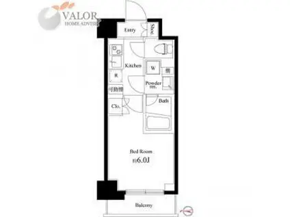 ハーモニーレジデンス武蔵小杉002(1K/7階)の間取り写真