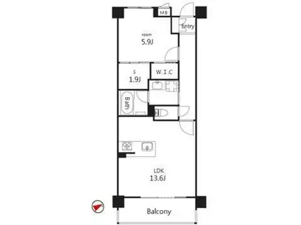 オーパスレジデンス吉祥寺(1SLDK/3階)の間取り写真