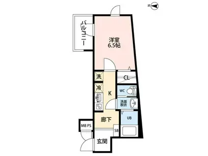 BENOIT NAKANO(1K/2階)の間取り写真