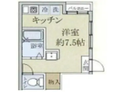 ルッシェロ中野(ワンルーム/1階)の間取り写真