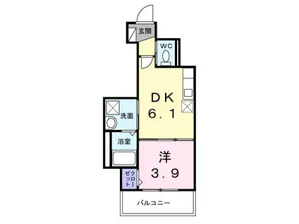 GOODLIFE(1DK/3階)の間取り写真