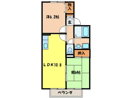 ヘロンズアーク(2LDK/1階)の間取り写真